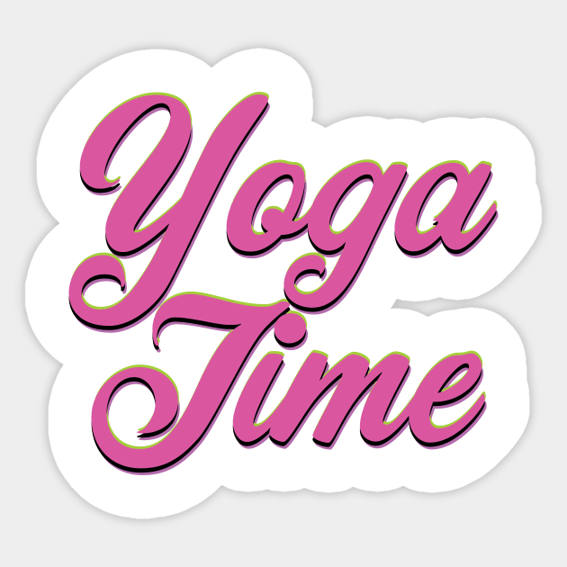 Yoga Time Sticker by nickemporium1